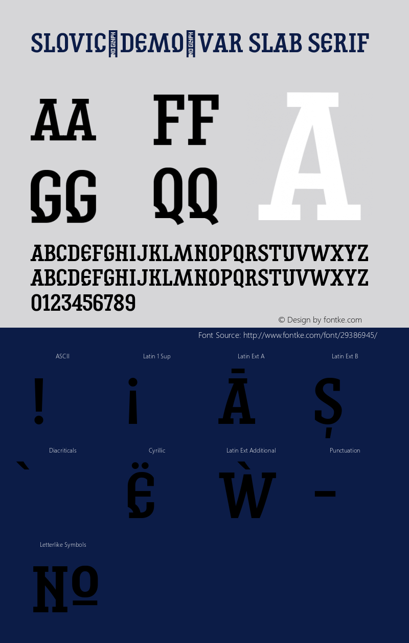 Slovic_Demo_Var Slab Serif Version 1.000 Font Sample