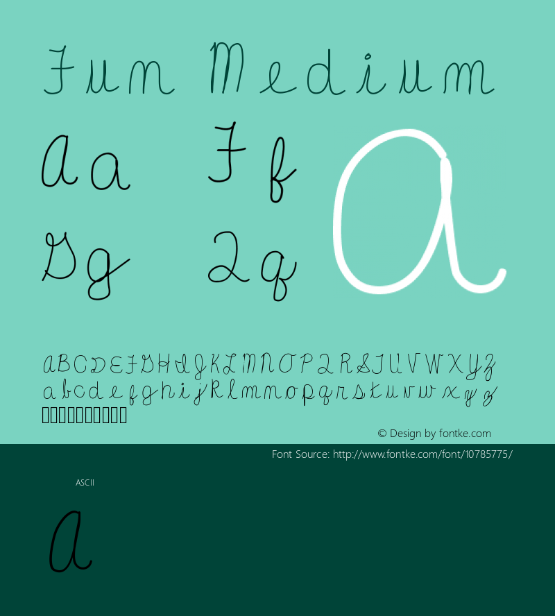 Fun Medium Version 001.000 Font Sample