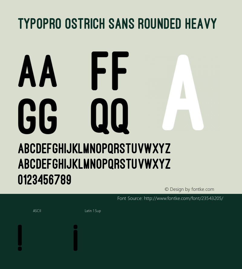 TypoPRO Ostrich Sans Heavy Version 1.002 Font Sample