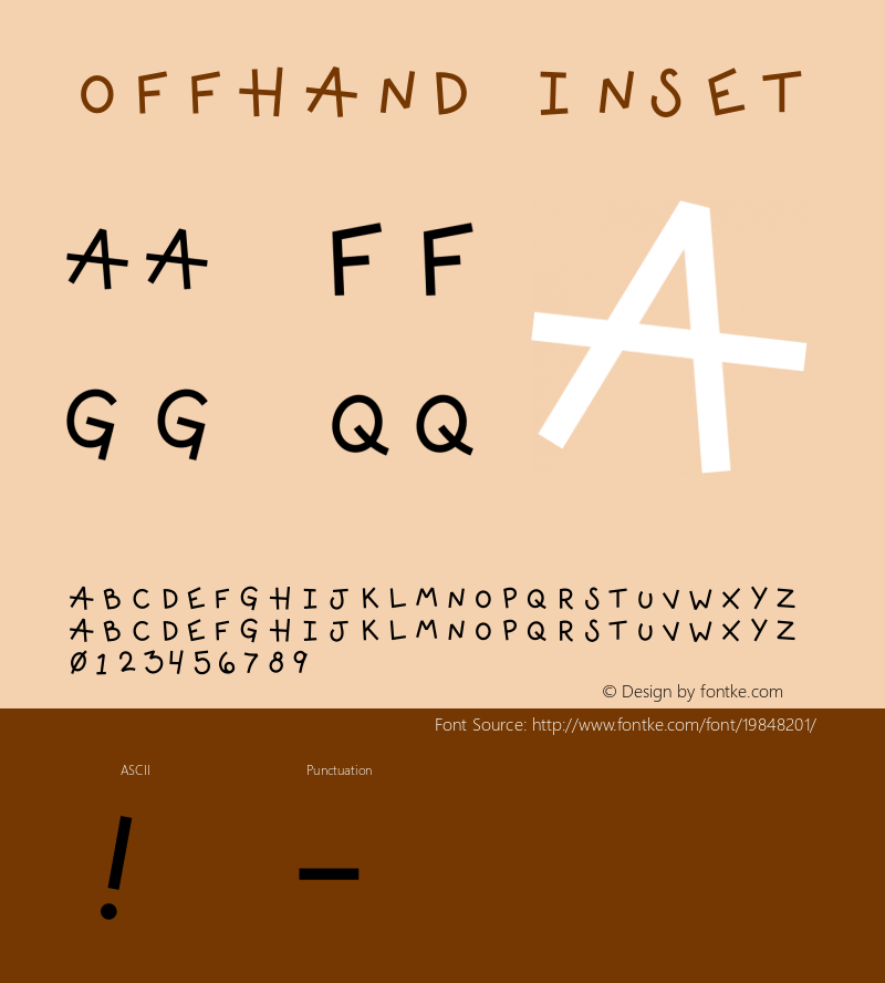 Offhand Inset Version 1.000;PS 001.000;hotconv 1.0.88;makeotf.lib2.5.64775 Font Sample