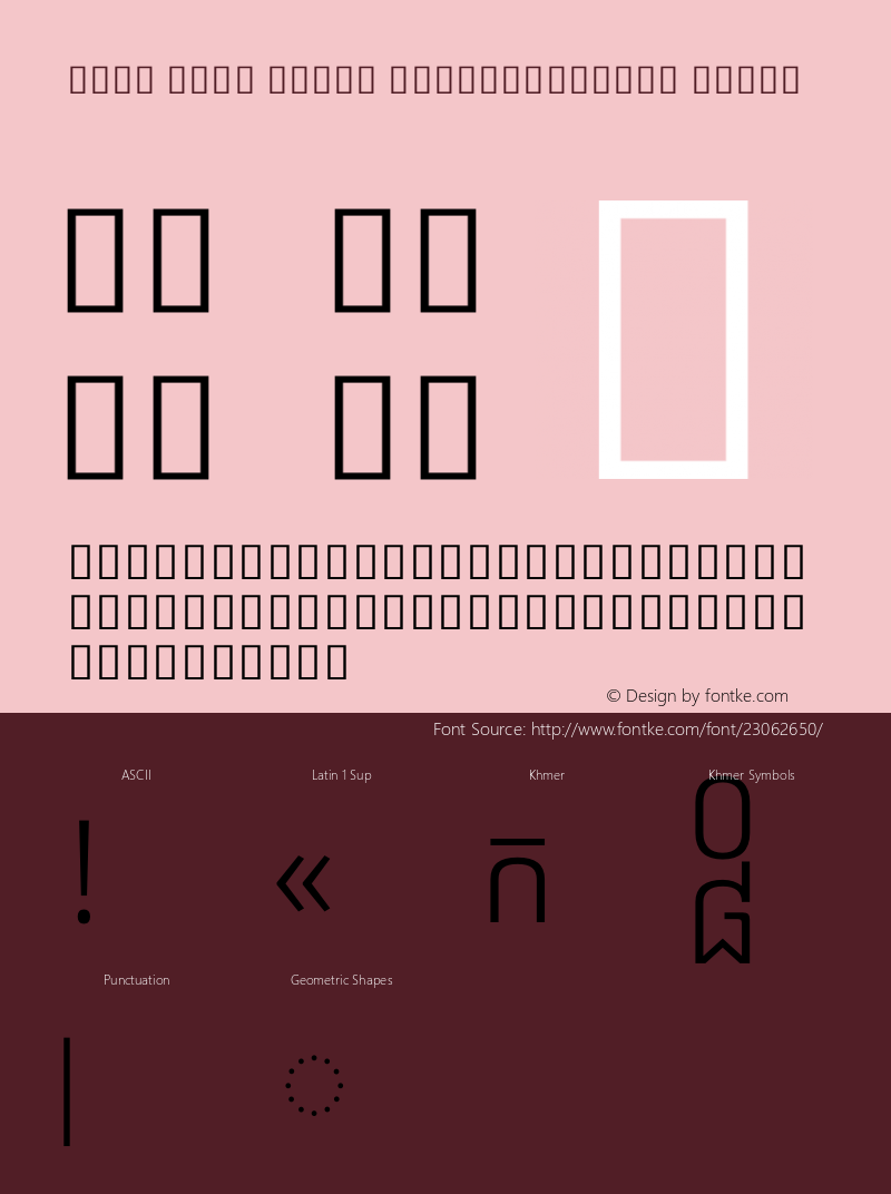 Noto Sans Khmer SemiCondensed Light Version 1.901 Font Sample