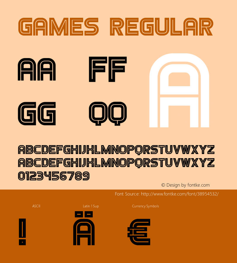 Games Regular Version 1.000 Font Sample