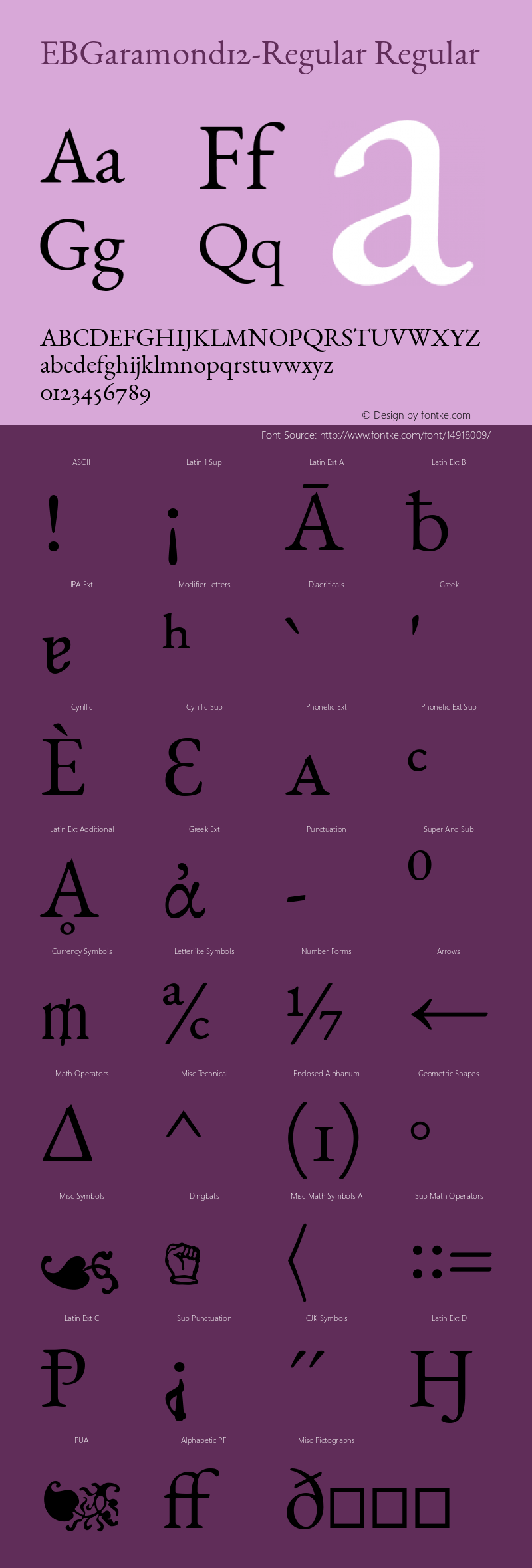 EBGaramond12-Regular Regular Version 0.015d ; ttfautohint (v0.94) -l 8 -r 50 -G 200 -x 14 -w 