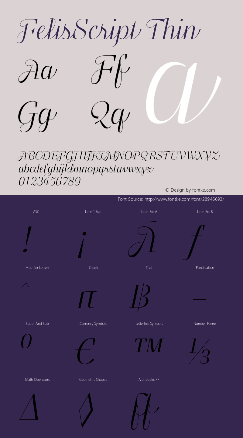 FelisScript-Thin Version 1.000;com.myfonts.easy.typomancer.felis-script.thin.wfkit2.version.4mf5 Font Sample