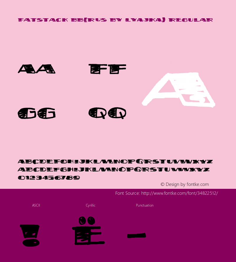 FatStack BB(RUS BY LYAJKA) Version 0.00 October 24, 2017 Font Sample