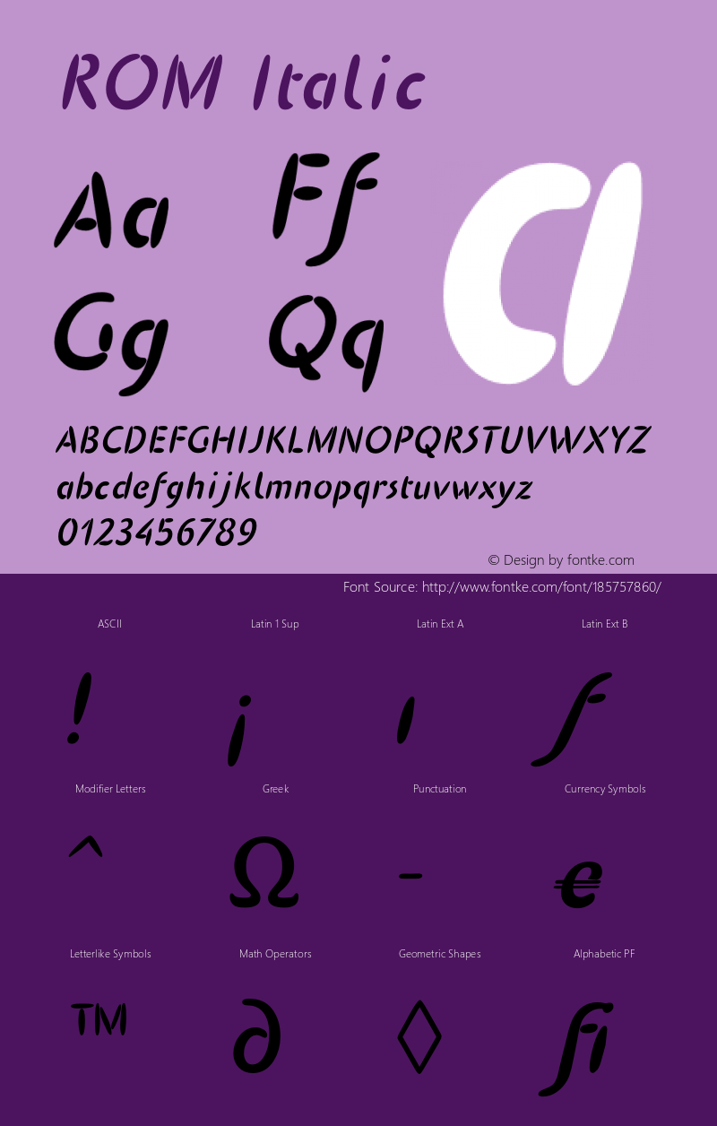 ROM Italic Version 1.00图片样张