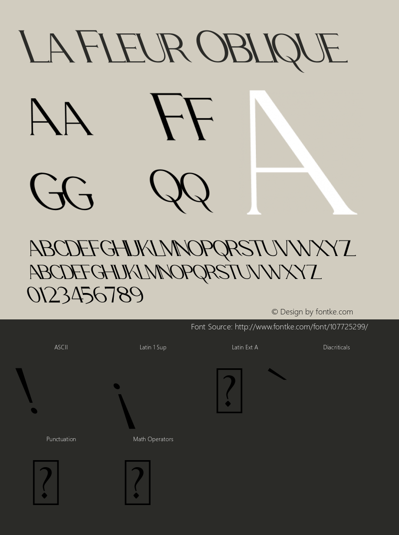 La Fleur Oblique Version 1.00;November 3, 2020;FontCreator 12.0.0.2563 64-bit Font Sample