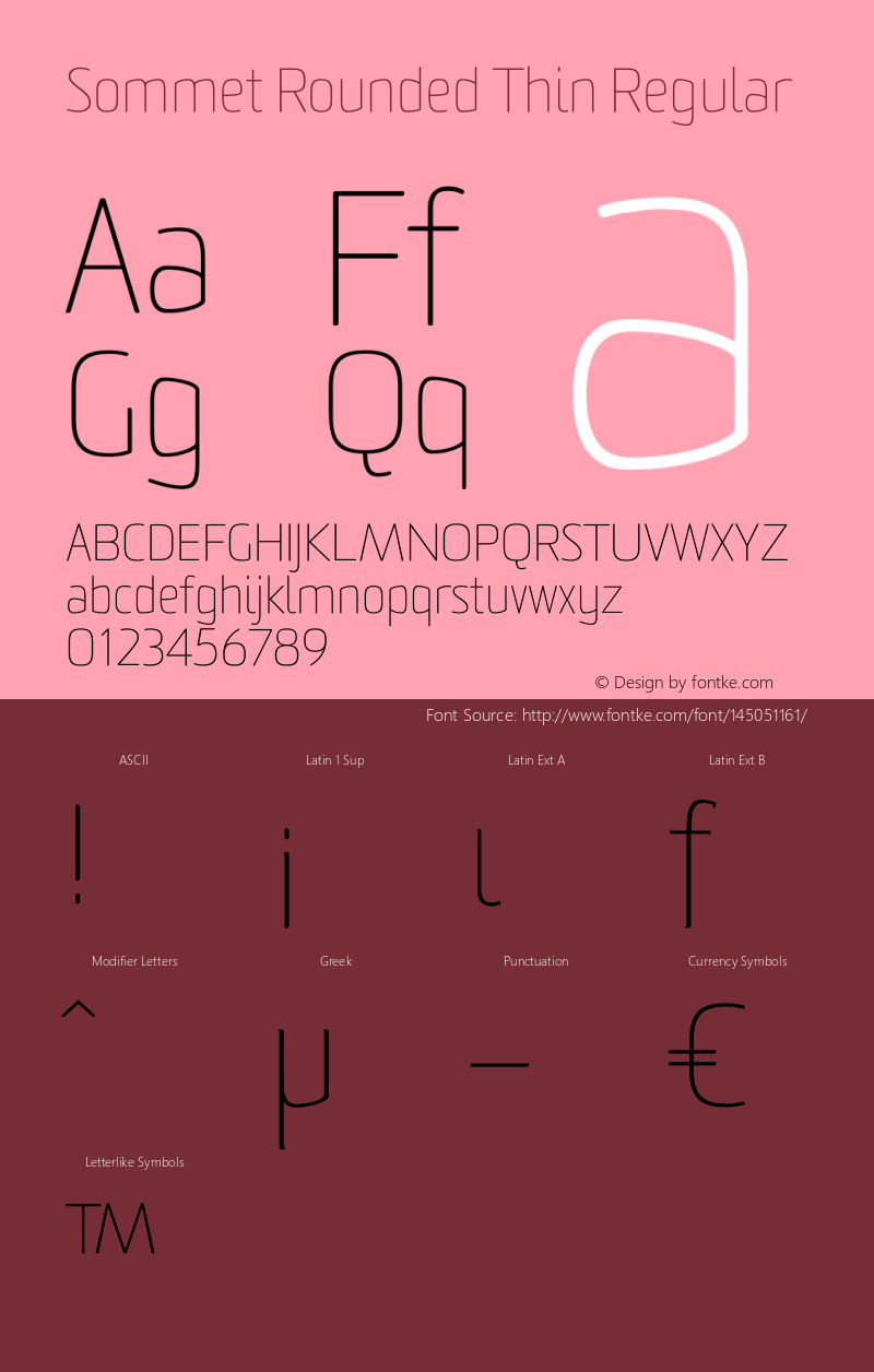 Sommet Rounded W01 Thin Version 1.00 Font Sample