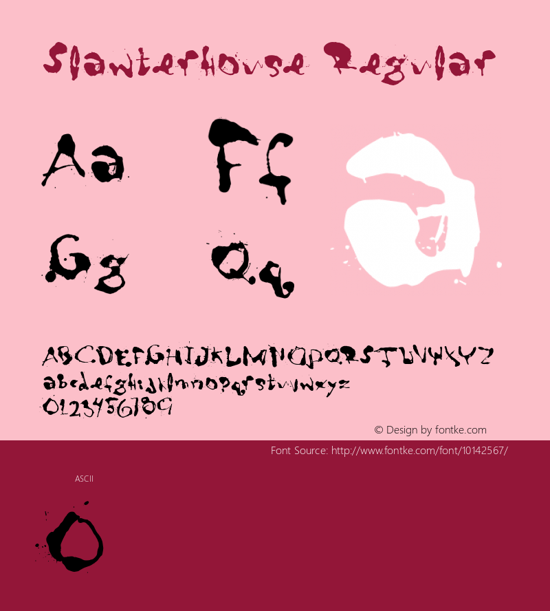 Slawterhouse Regular Version 001.000 Font Sample