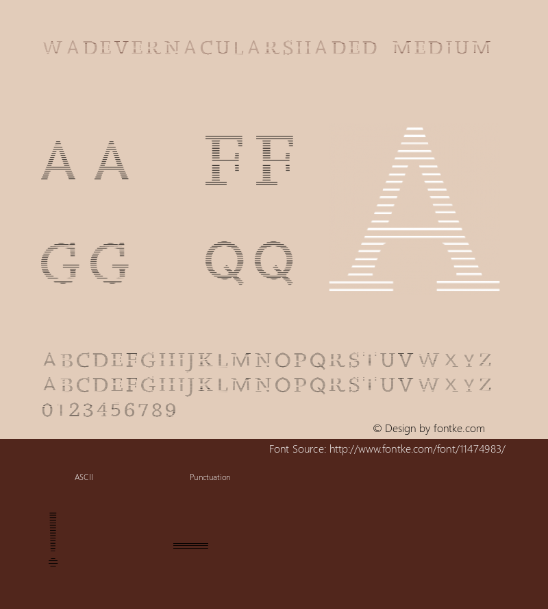 WadeVernacularShaded Medium Version 001.000 Font Sample