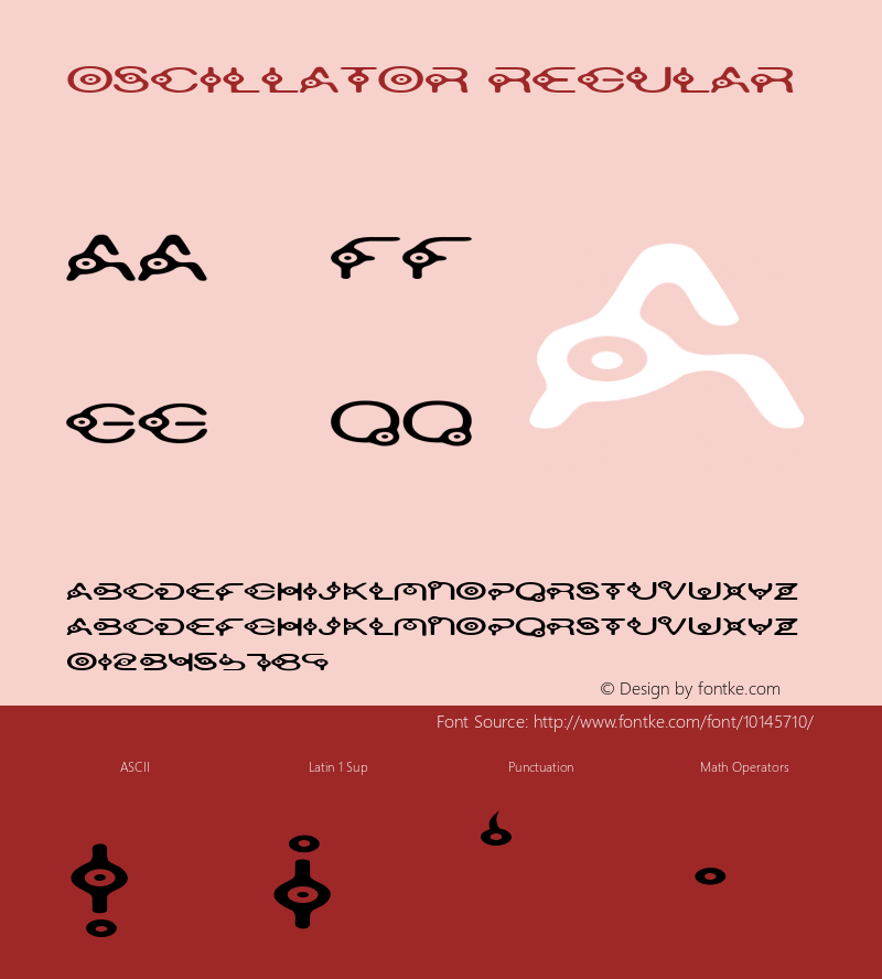 Oscillator Regular Version 001.000 Font Sample