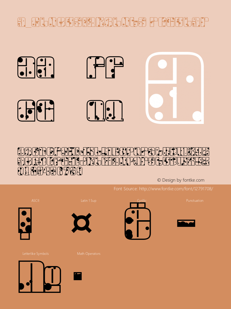 a_GlobusInkBlots Regular 01.02 Font Sample