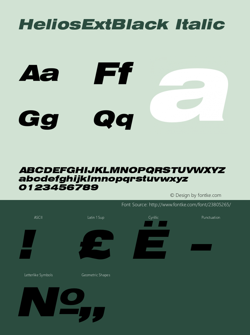 HeliosExtBlack Black Italic Version 1.101;PS 001.001;hotconv 1.0.38 Font Sample