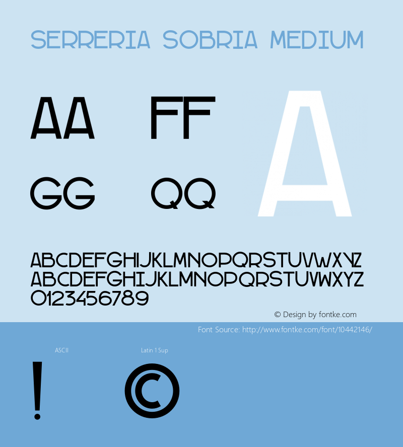Serreria Sobria Medium Version 001.000 Font Sample