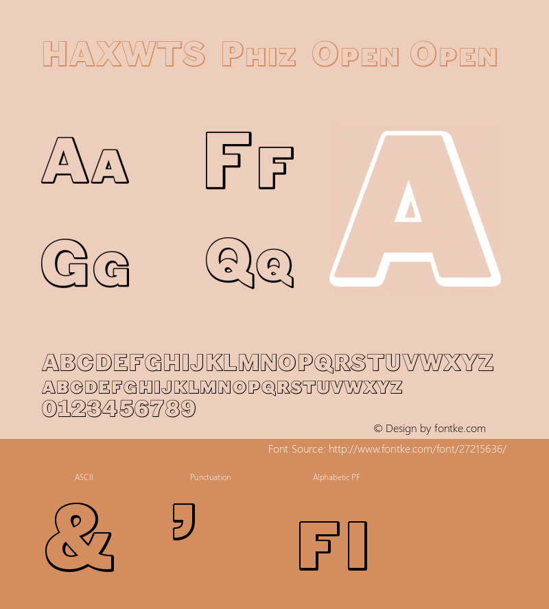 HAXWTS+Phiz-Open Version 1.0 Font Sample