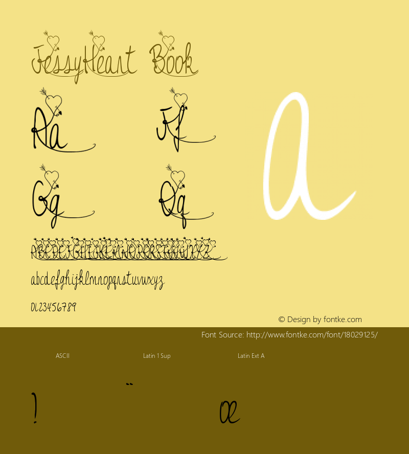 JessyHeart Book Version 001.000 Font Sample