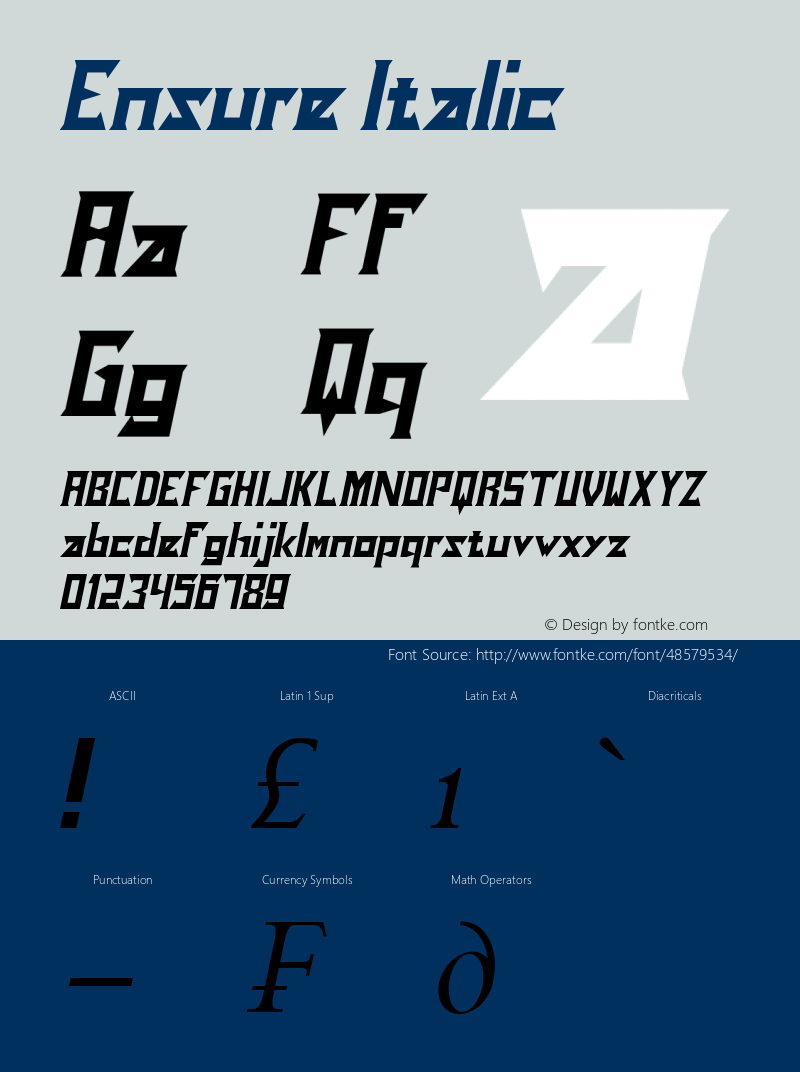 Ensure Italic Version 1.00;December 4, 2019;FontCreator 12.0.0.2525 64-bit Font Sample