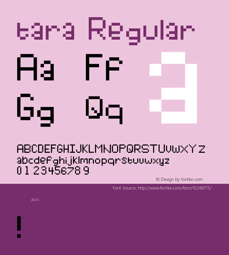 tara Regular 1.0 Font Sample