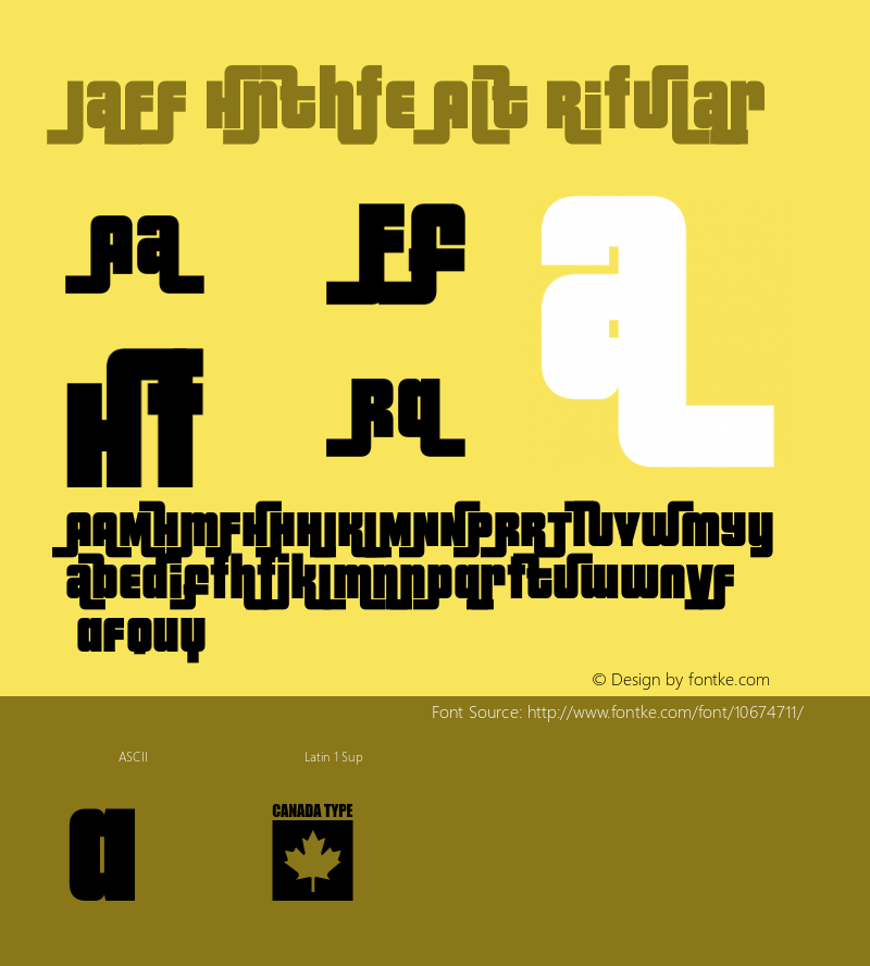 Jazz Gothic-Alt Regular 1.00 June 2005;com.myfonts.easy.canadatype.jazz-gothic.alt.wfkit2.version.2qA6 Font Sample