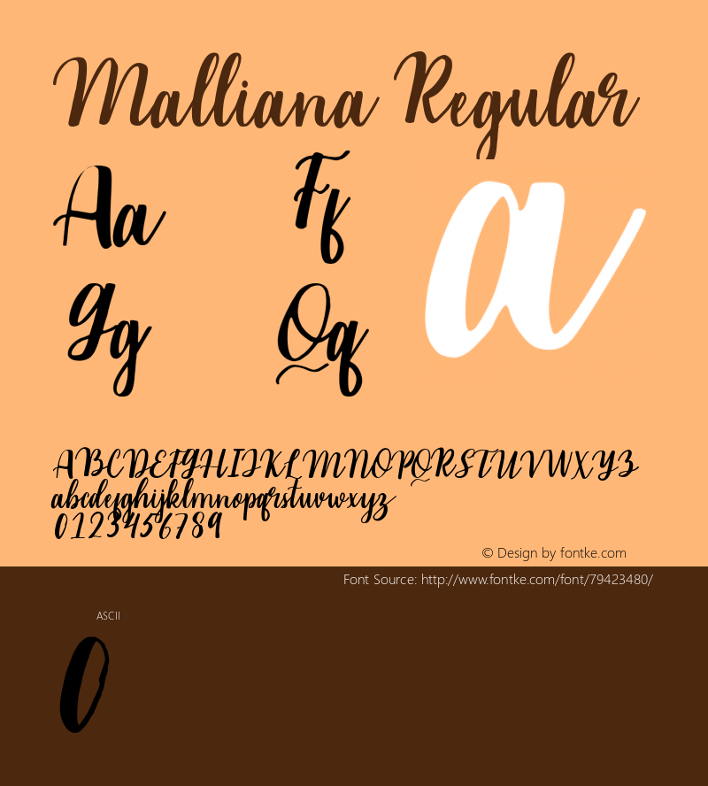 Malliana Version 1.00;September 10, 2020;FontCreator 12.0.0.2545 32-bit Font Sample