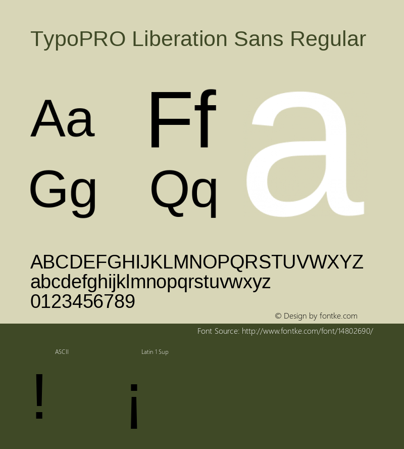 TypoPRO Liberation Sans Regular Version 2.00.1 Font Sample