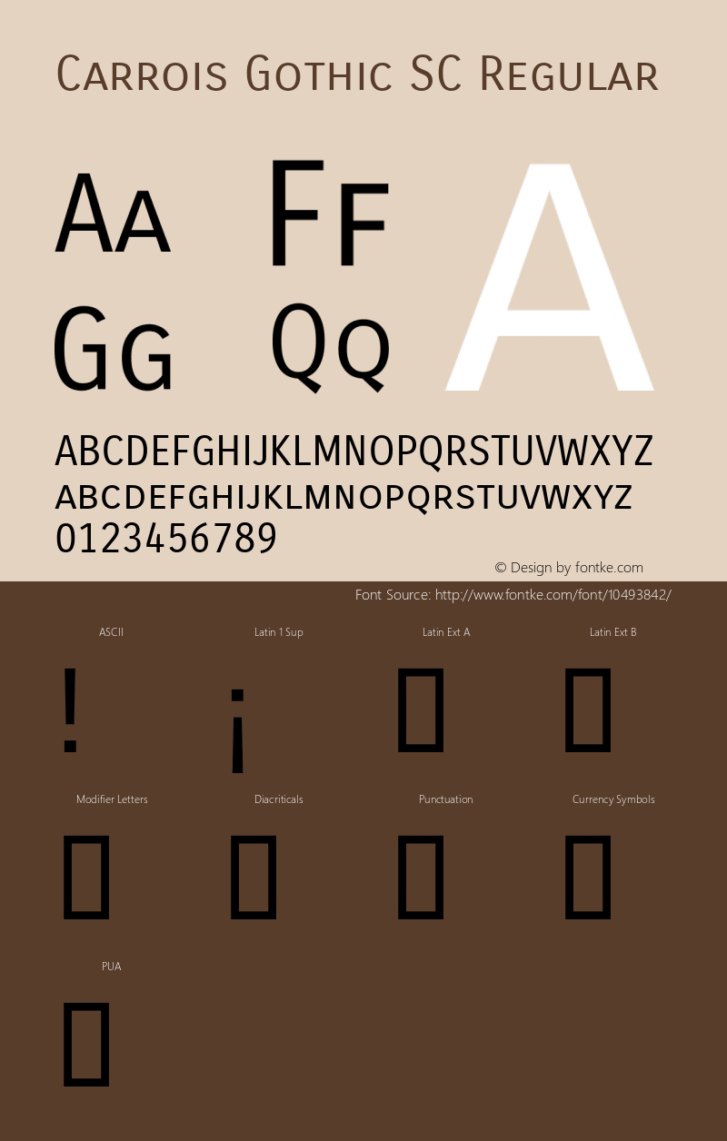 Carrois Gothic SC Regular Version 1.001 Font Sample