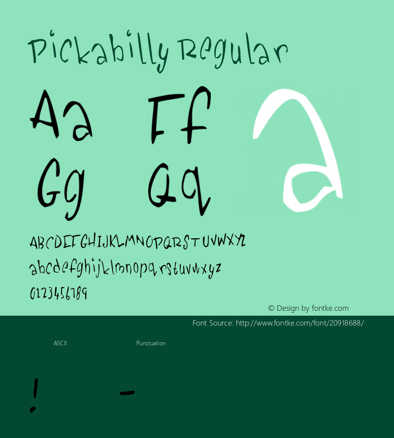 Pickabilly THe ChalknCheez Remix Font Sample