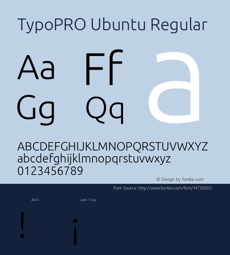 TypoPRO Ubuntu Regular Version 0.80 Font Sample