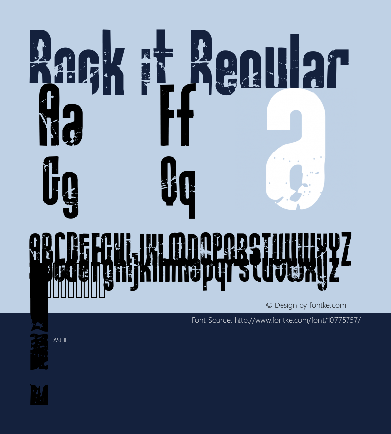 Rock it Regular FENOTYPEFACES 2003 Font Sample