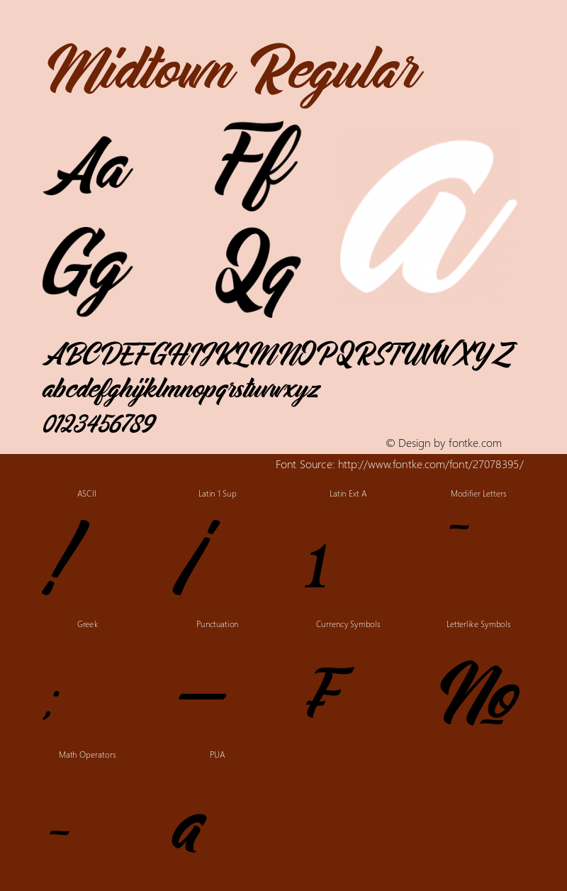 Midtown Version 1.00;October 7, 2018;FontCreator 11.5.0.2427 64-bit Font Sample