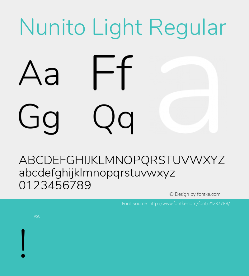 Nunito Light Regular  Font Sample