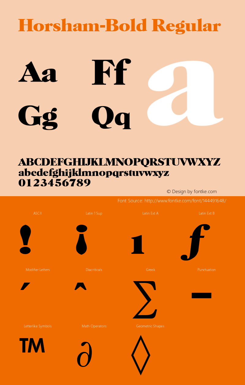 Horsham-Bold B & P Graphics Ltd.:28.6.1993 Font Sample