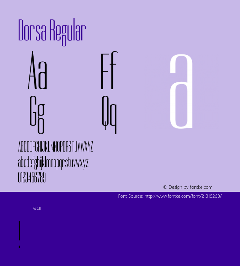 Dorsa Regular  Font Sample