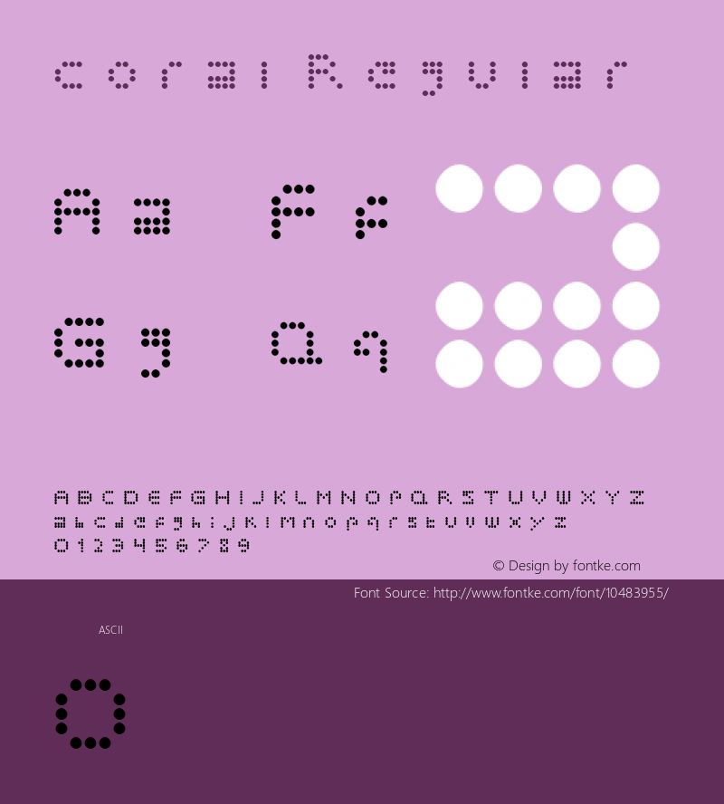 coral Regular Version 1.0 Font Sample
