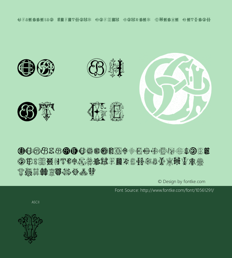Intellecta Monograms Random Samples Twelve Regular Version 1.000 2014 initial release Font Sample