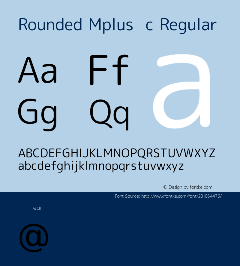 Rounded Mplus 1c Version 1.059.20150529图片样张