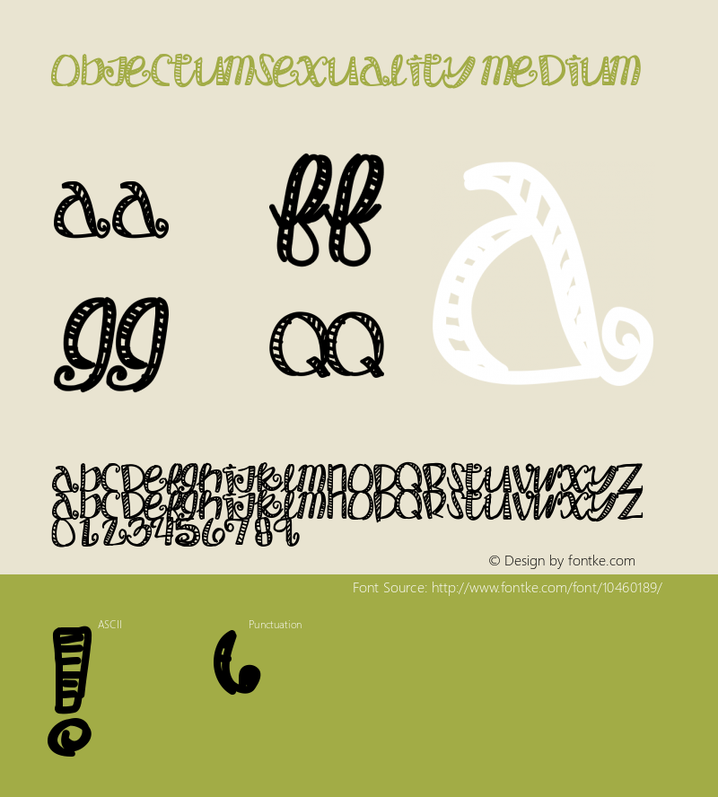 ObjectumSexuality Medium Version 001.000 Font Sample