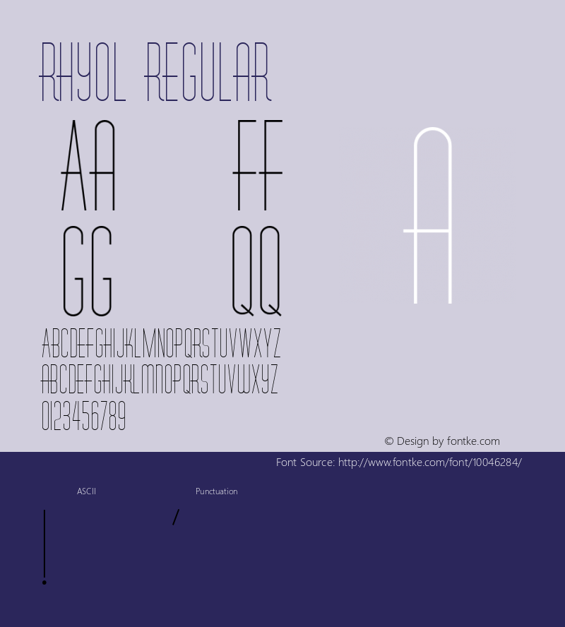 Rhyol Regular Altsys Metamorphosis:8/16/91 Font Sample