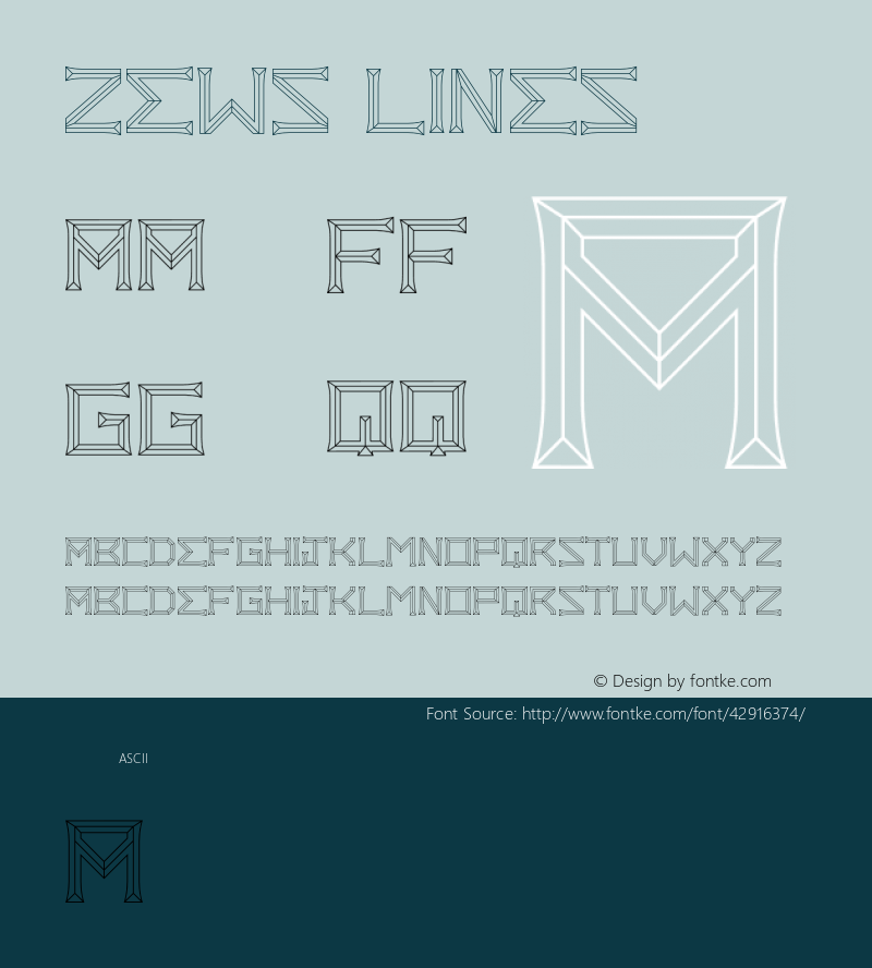 Zews Lines Version 1.002;Fontself Maker 1.1.0 Font Sample