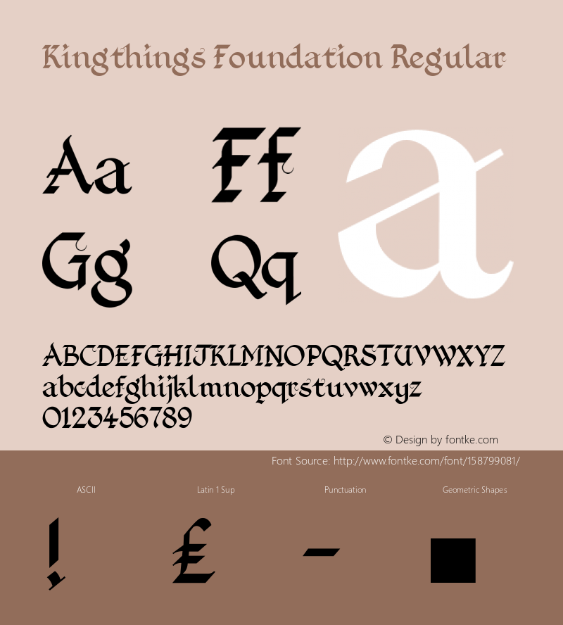 Kingthings Foundation Regular 1.1 Font Sample