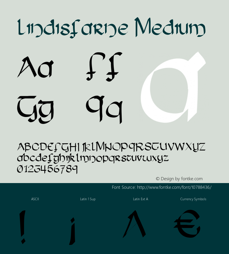 Lindisfarne Medium Version 001.000 Font Sample