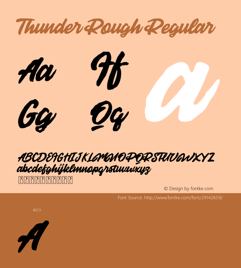 Thunder Version 1.00;January 23, 2019 Font Sample