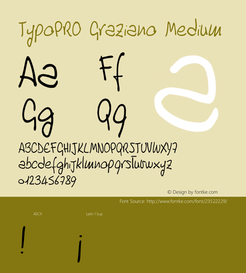 TypoPRO Graziano Version 001.000 Font Sample