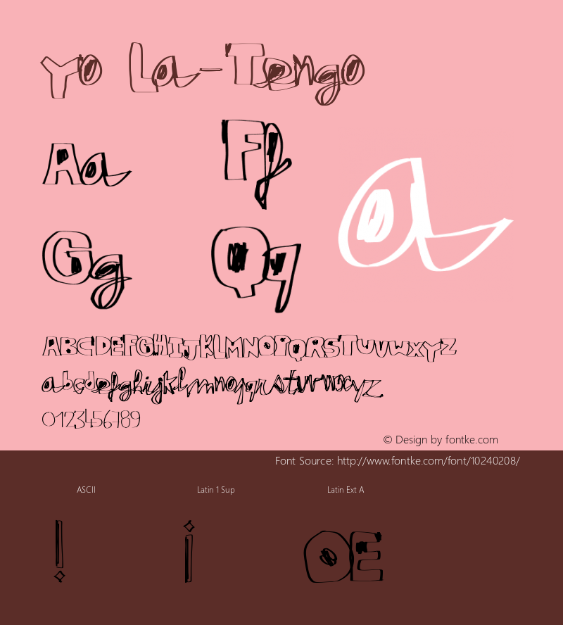 Yo La-Tengo Version 001.000 Font Sample