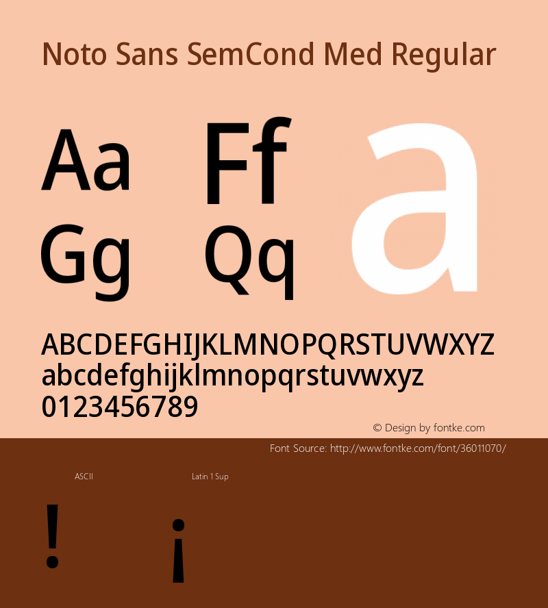 Noto Sans SemiCondensed Medium Version 2.000;GOOG;noto-source:20170915:90ef993387c0 Font Sample