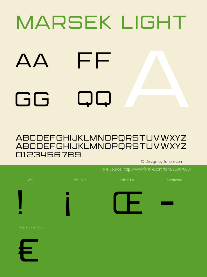 Marsek Light Version 1.002;Fontself Maker 2.3.0 Font Sample