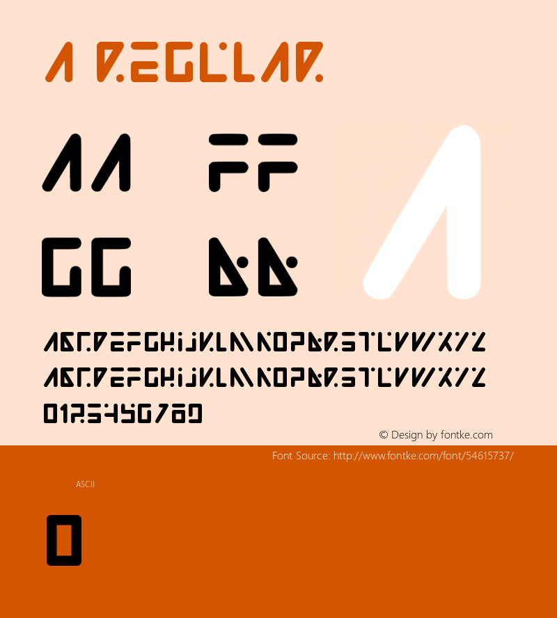 AK1 Version 001.001 Font Sample