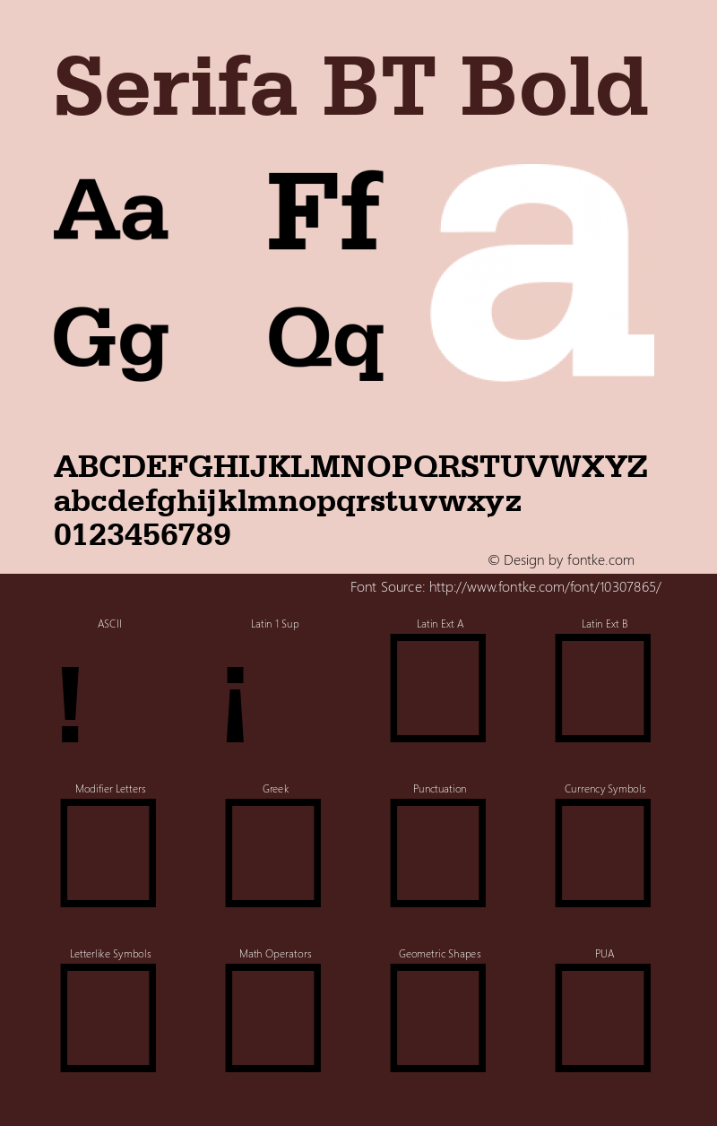 Serifa BT Bold mfgpctt-v1.53 Friday, January 29, 1993 1:52:34 pm (EST) Font Sample