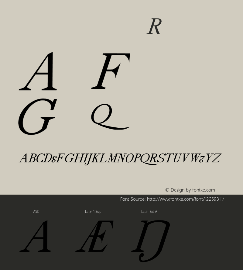 drmdozittc10 Regular Version 001.001 Font Sample