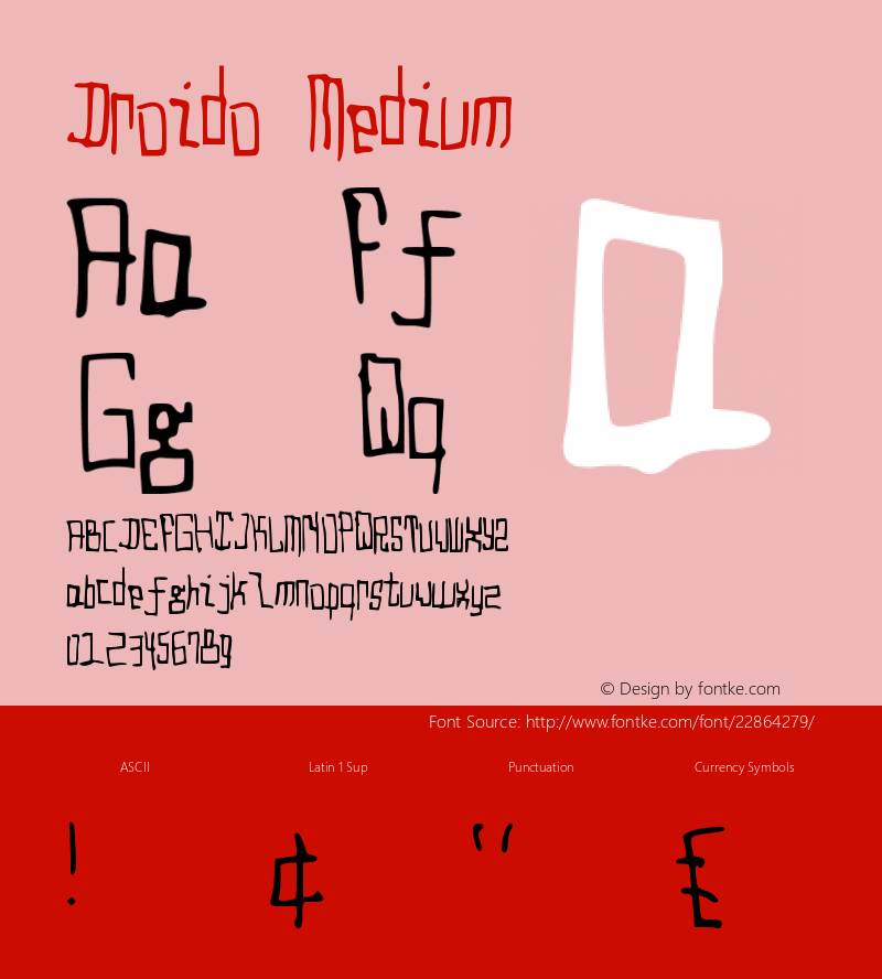 Droido Medium Version 1.001;PS 001.001;hotconv 1.0.70;makeotf.lib2.5.58329 Font Sample